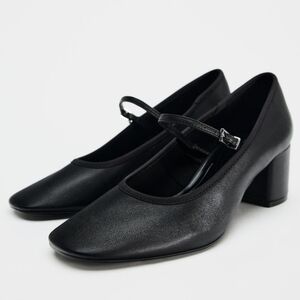 Classic Black Mary Jane Heels HEELED STRAPPY PUMPS